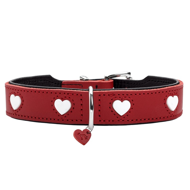 Zgarda pentru caini Hunter Love Rosu XS 24-28 cm