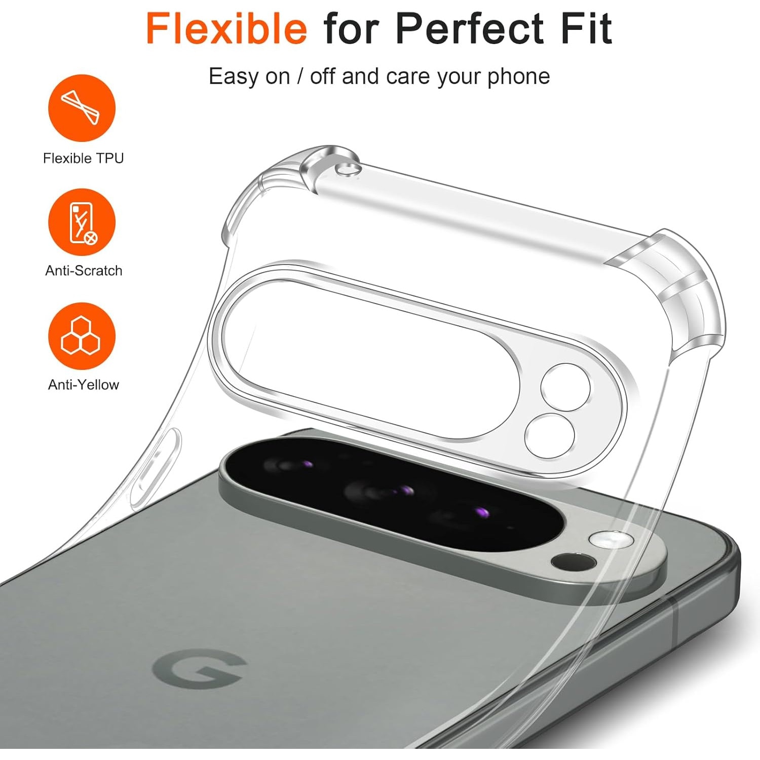 Husa pentru Google Pixel 10 Pro XL compatibila MagSafe Anti-Shock 1.5mm reinforced 4 corners - clear