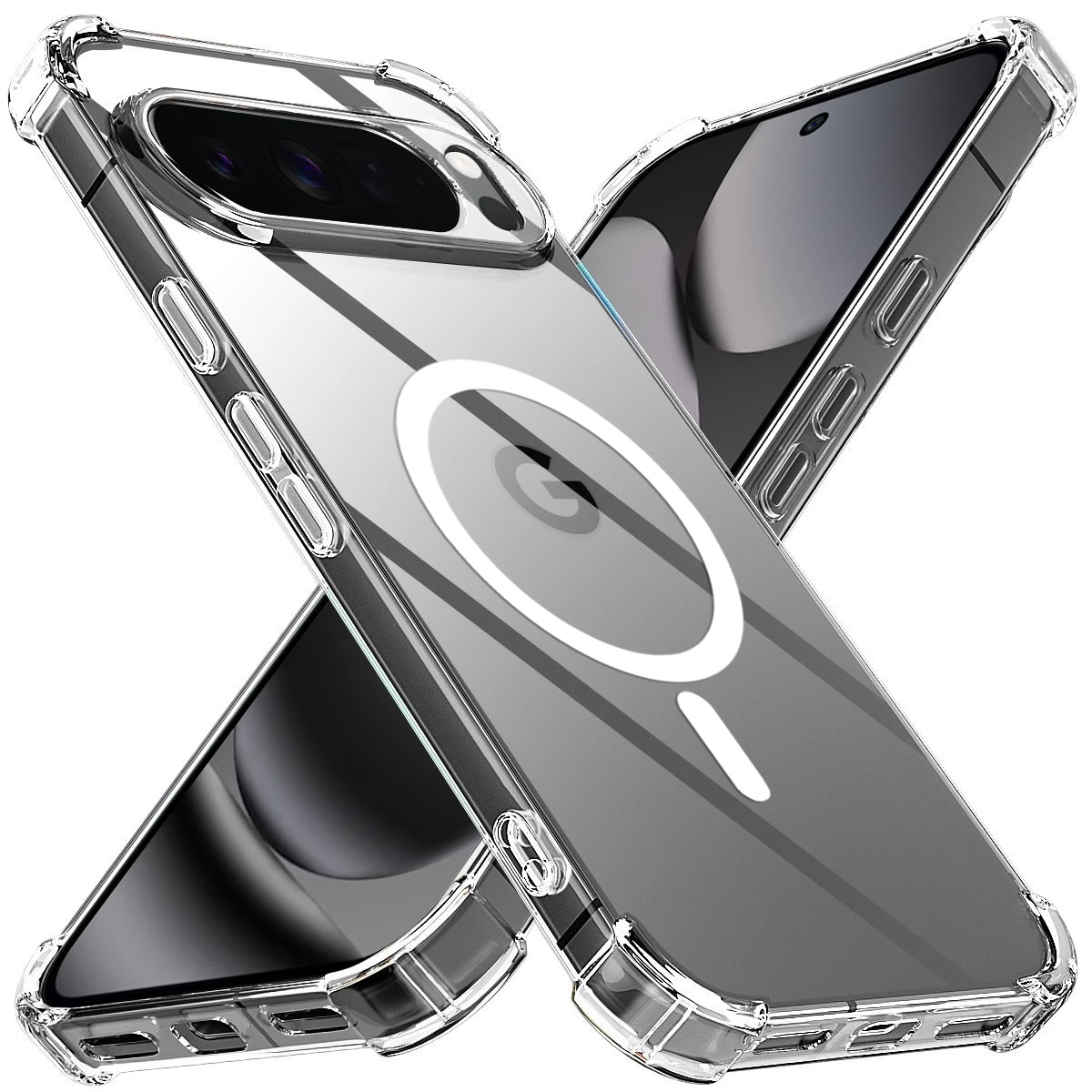 Husa pentru Google Pixel 10 Pro XL compatibila MagSafe Anti-Shock 1.5mm reinforced 4 corners - clear