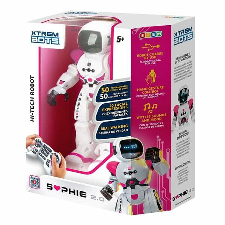 Robot oktató Xtrem Bots Sophie 2.0, interaktív játék, többszínű