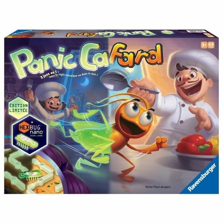 Настолна игра Ravensburger Cockroach Panic, фосфоресцираща