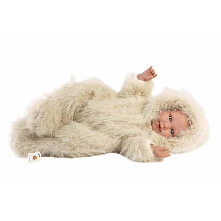 Llorens 5745074 Llorens: Alicia 45cm-es síró baba cumival bársony bundában