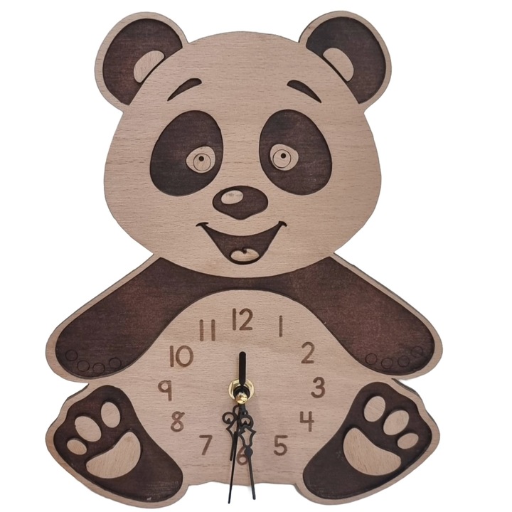 Ceas de perete decorativ- Ursulet Panda 26x21