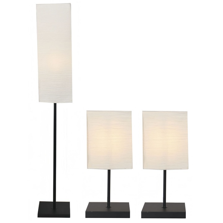Lampa cu Picior Home ESPRIT Maro (3 Piese)