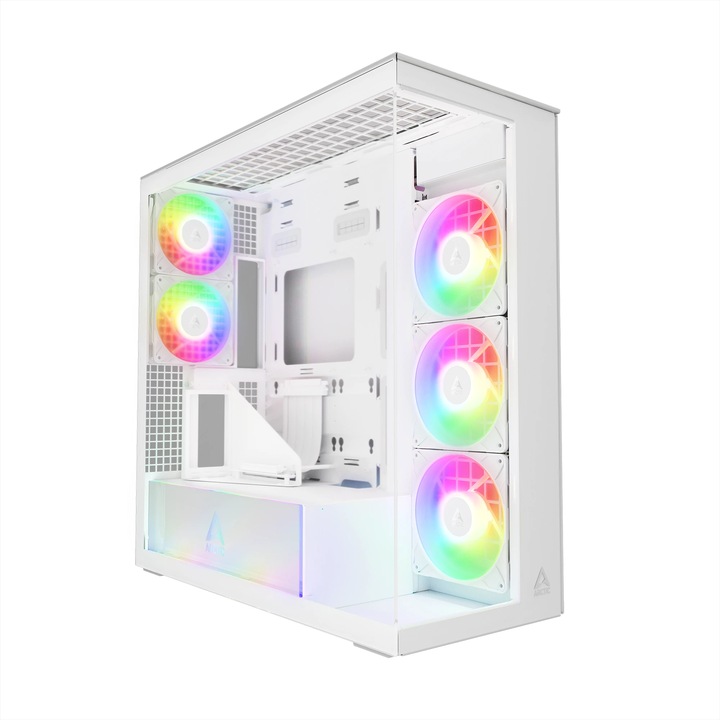 Компютърна кутия Arctic кутия Case E-ATX - Xtender VG (White) - PCIe Gen 4 riser included, 5 A-RGB Fans included ACPCC00017A
