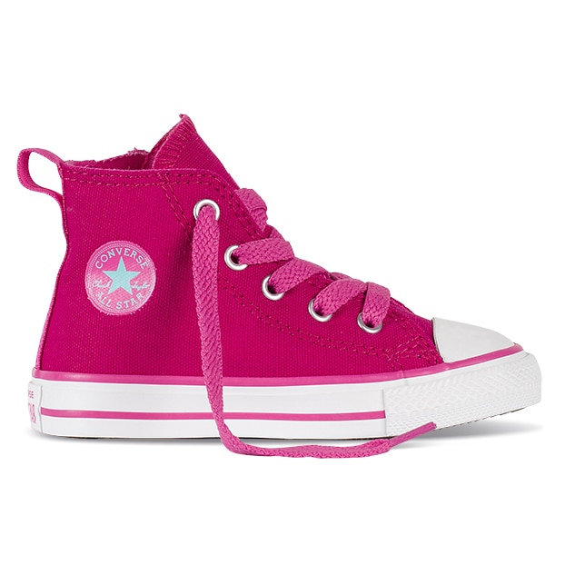 Tenisi Converse Chuck Taylor All Star Side Zip pentru copii, Berry Pink