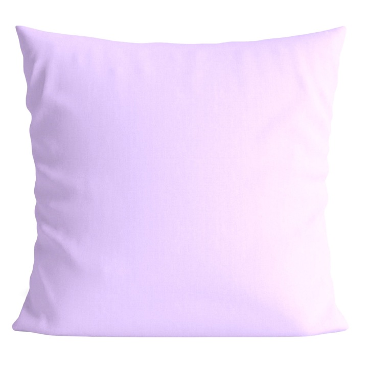Fată de pernă DENISA-DO 100% bumbac satinat, lila, 70x70cm, cu fermoar