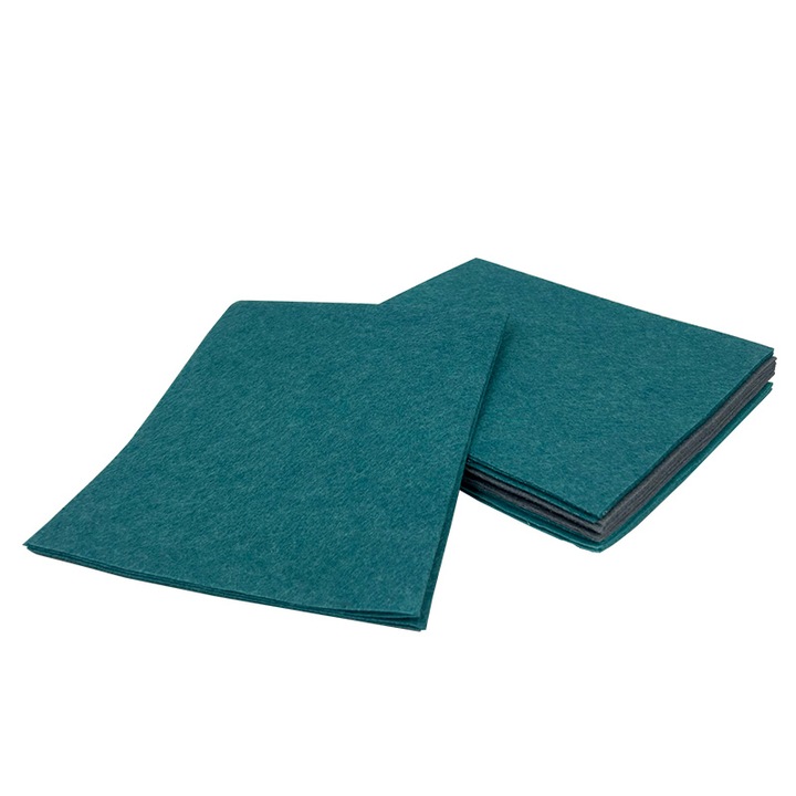 Set 6 lavete de curatare, Frandis, 32x38 cm, ultra absorbante, curatenie eficienta cotidiana, bumbac/poliester, gri/verde, model 179966