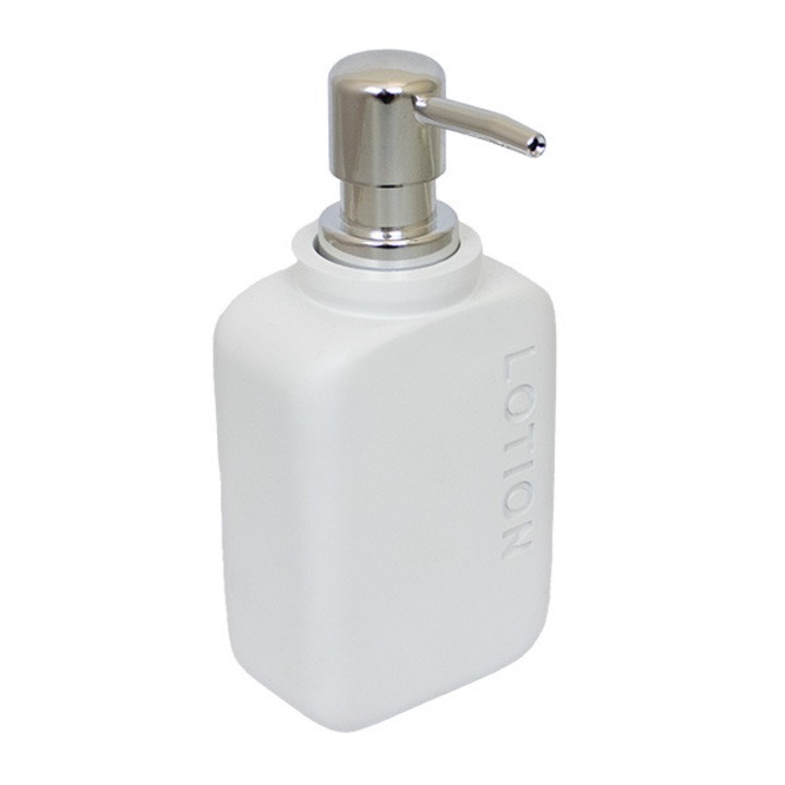 Folyékonyszappan adagoló, Frandis, gyanta, 250 ml, fehér/ezüst, gravírozott modell Lotion 196680