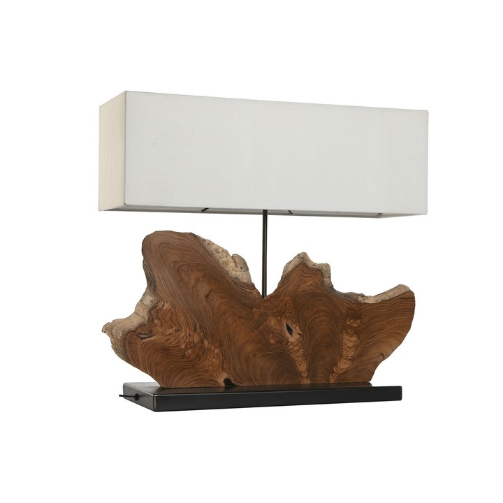 Lampa de masă Home Esprit, fier și lemn de tec, 60x20x55cm