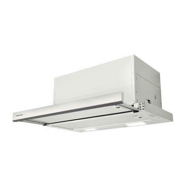 Hota conventionala, mepamsa, maxima, alb, latime 60 cm, capacitate 640 m3/h, filtru aluminiu, nivel zgomot 51 dB, bec led, clasa energetica c