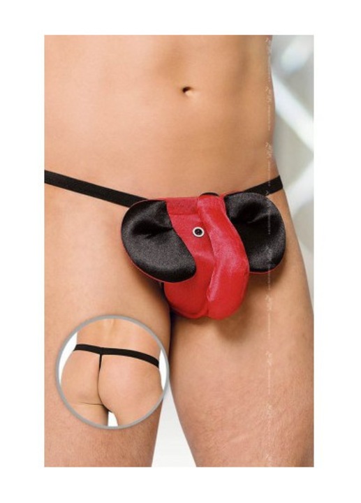 Bikini amuzanti barbati - Elefant 2 - rosu S/L