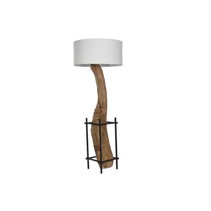 Lampadar Home ESPRIT, Fier/Lemn de tec, 65 x 65 x 50 cm