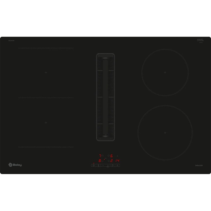 Plita cu Inductie Balay 3EBC983ER, 7400 W, 4 zone, Negru, 80x51cm