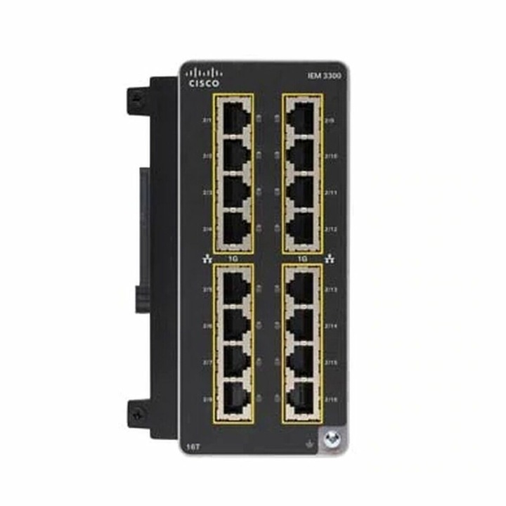 Switch без управление Cisco IEM-3300-16T, RJ45, черен, 4GB RAM, 1500MB Flash