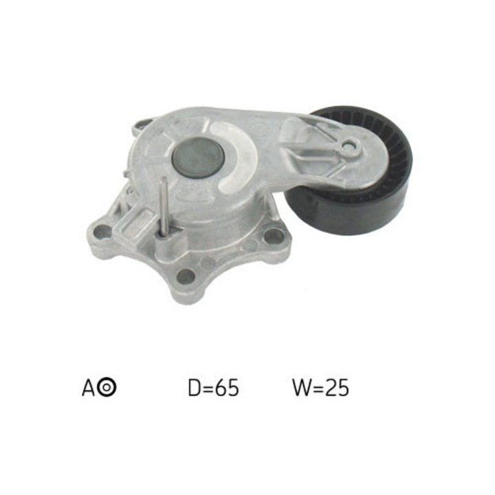 Hosszbordás szíj feszítő, SKF, 65x25mm, automata