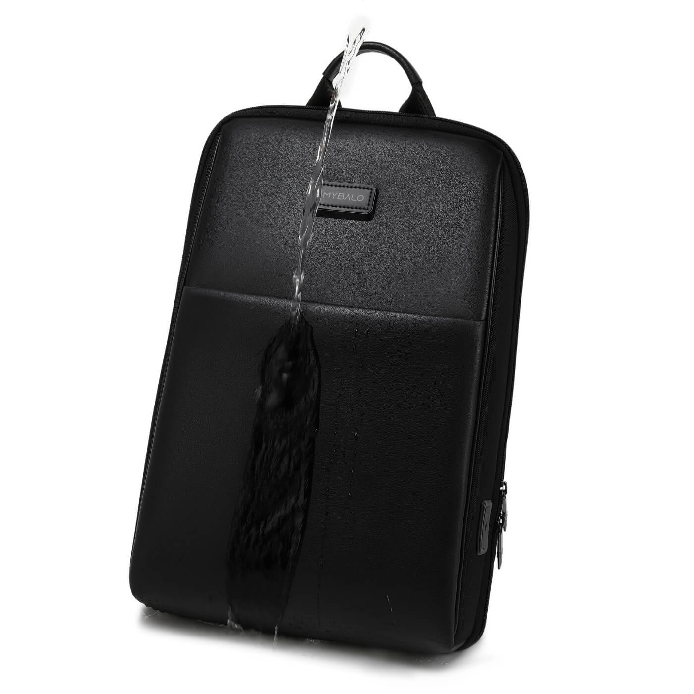 Rucsac business Aston, impermeabil, cu buzunar pentru laptop 15,6", buzunar pentru tableta 9", 46x30x9 cm, negru