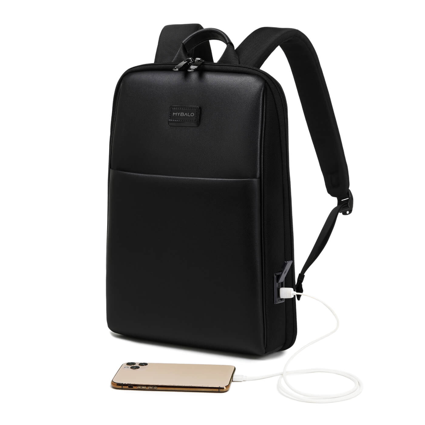 Rucsac business Aston, impermeabil, cu buzunar pentru laptop 15,6", buzunar pentru tableta 9", 46x30x9 cm, negru