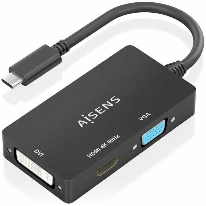 Cablu HDMI, Aisens, A109-0954, 15 cm, negru, plug and play, 1080p