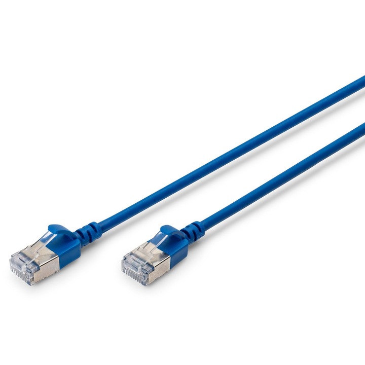 Cablu patch Digitus CAT6A F-FTP 5m Albastru, 281304, Cabluri de retea