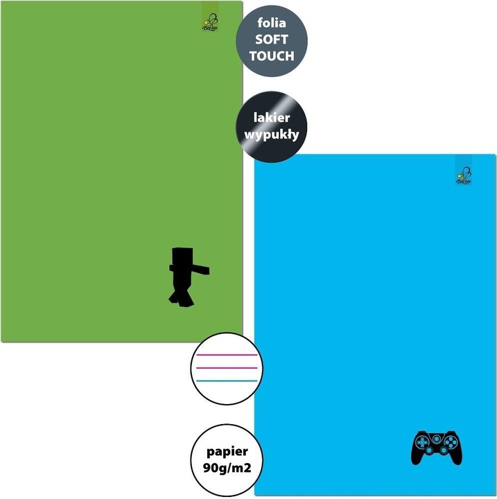 A4-es jegyzetfüzet, 32 lap, 3 vonal, 90 g, 6 darabos készlet