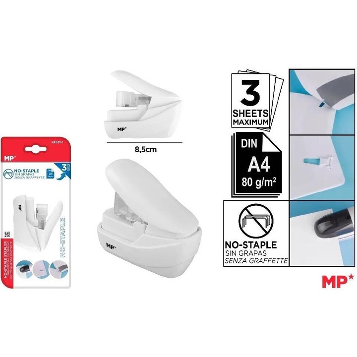 Телбод MP Main Paper, без телбод, 3 листа, бял