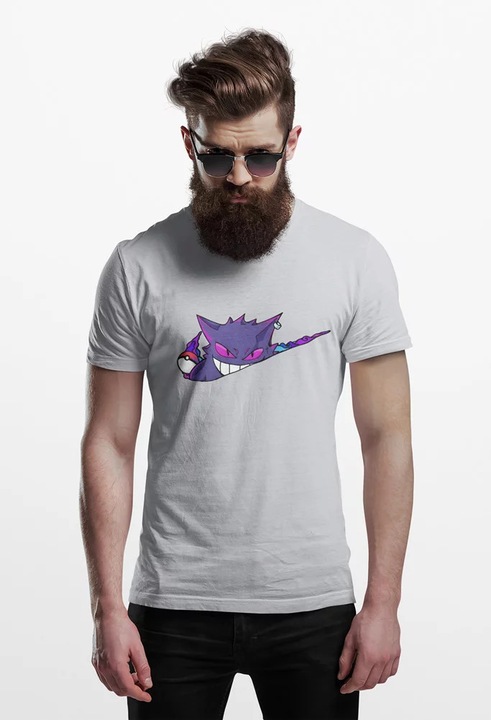 D&B 150 Unisex Pokemon polo, Világosszürke