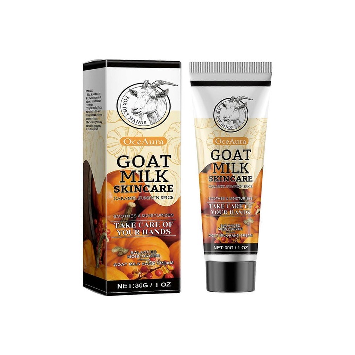 Kézkrém, OceAura, 3 db, hidratáló, repedésgátló, sütőtökös, nem zsíros