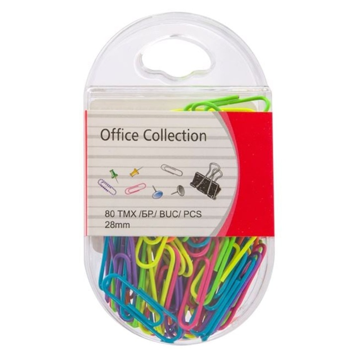 Set 80 Agrafe Metalice Multicolore Neon 28mm - Zanox