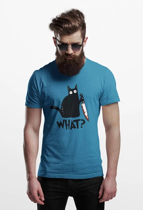 Unisex polo D&B What - Meret, Zafír kék