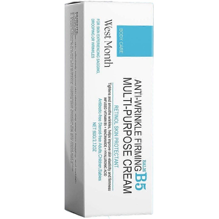 Fiatalító és feszesítő krém B5 vitaminnal, West&Month, 2 darabos szett
