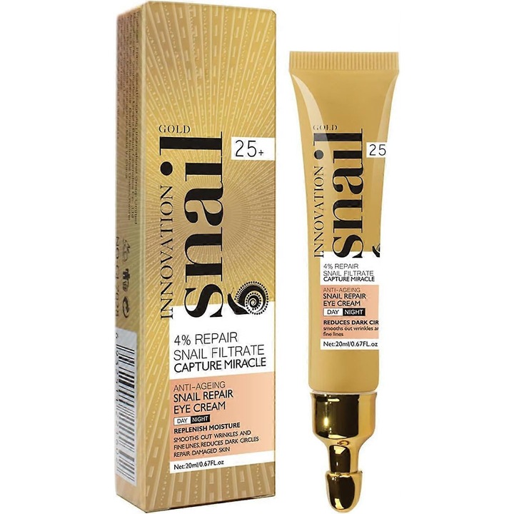 Öregedésgátló szemkrém, 3 darab, kollagénnel és aloe verával, szem alatti sötét karikákra, 30ml