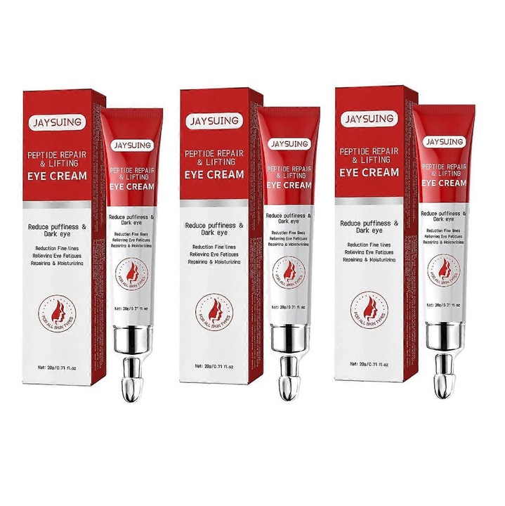Crema de ochi anti-imbatranire, Jaysuing, set 3pcs, pentru cearcane si umflaturi, non-grasa, pentru toate tipurile de ten