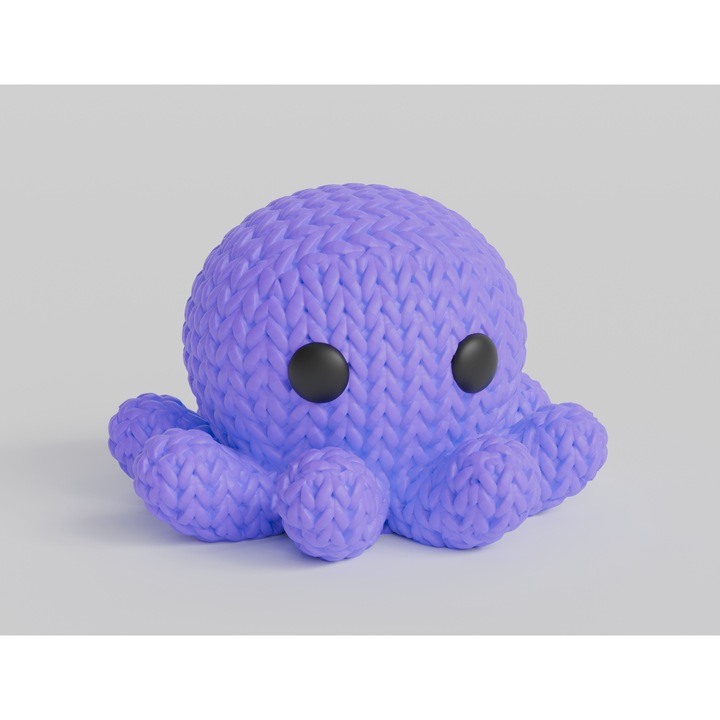 Figurina 3D Crosetata Octopus – Model Decorativ, Printat 3D, Colectie Unicat