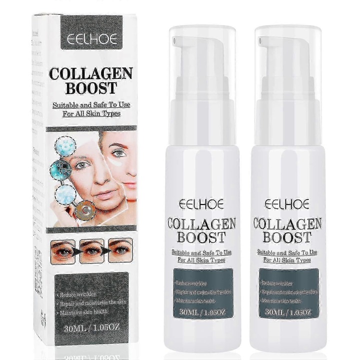 Серум против стареене Collagen Booster, 2 броя, 30 мл, хидратиращ, с колагенова есенция