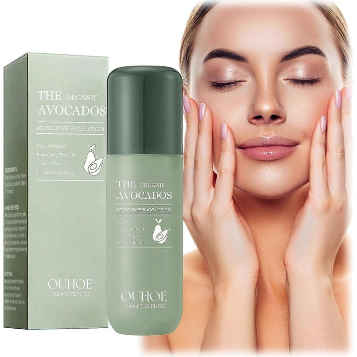 Ránctalanító arckrém bio avokádóval, 2 darabos szett, hidratáló, minden bőrtípusra