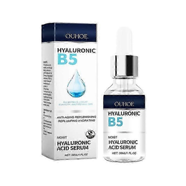 Serum hidratant cu acid hialuronic si vitamina B5, anti-imbatranire, set 3 piese OUHOE