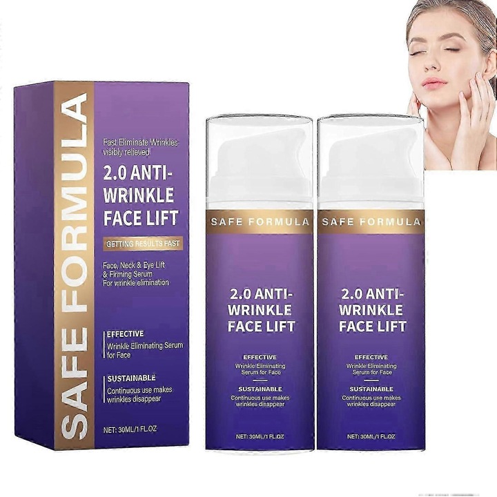 Feszesítő szemkörnyékápoló krém, 30ml, ránctalanító, sötét karikákat csökkentő, 2 darabos szett