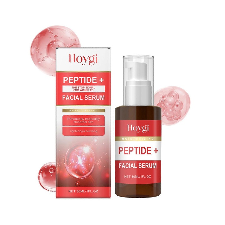 Ser facial anti-rid Hoygi, cu peptide, efect de lifting instant, hidratant
