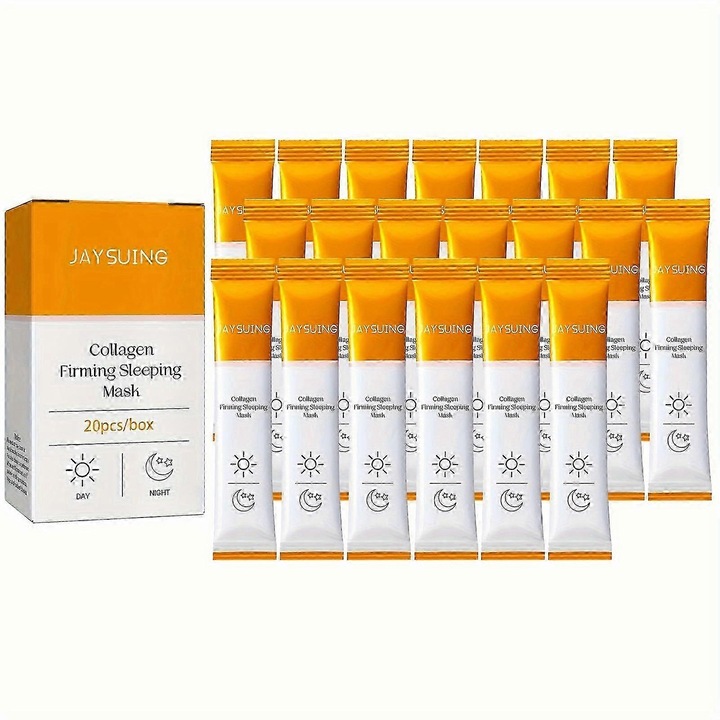 Set 20 masti hidratante cu colagen, anti-imbatranire, pentru toate tipurile de ten, imbunatateste elasticitatea pielii, reduce liniile fine, JAYSUING