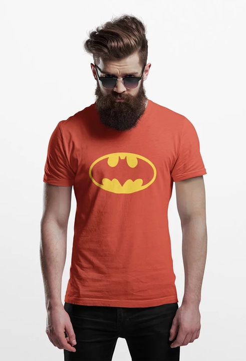 Unisex polo D&B 150 MO00089 Batman Melange Narancs - Meret, Világos narancssárga