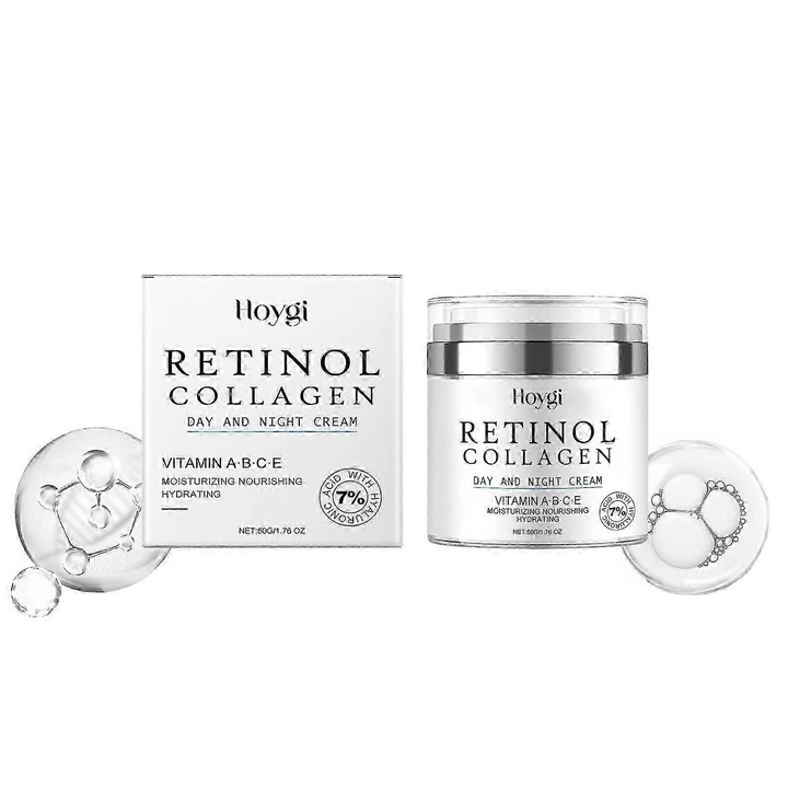 Крем за лице с ретинол и колаген, против стареене, хидратиращ, 2 броя