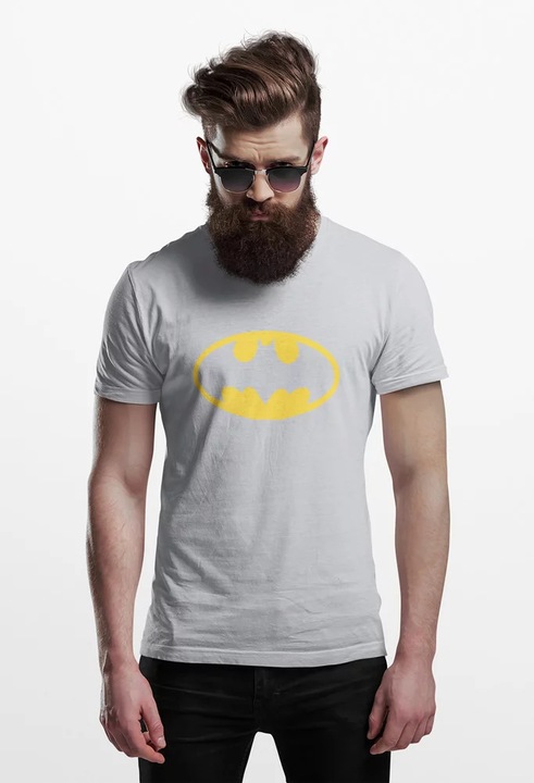 Unisex póló D&B 150 MO00089 Batman Világosszürke, Világosszürke