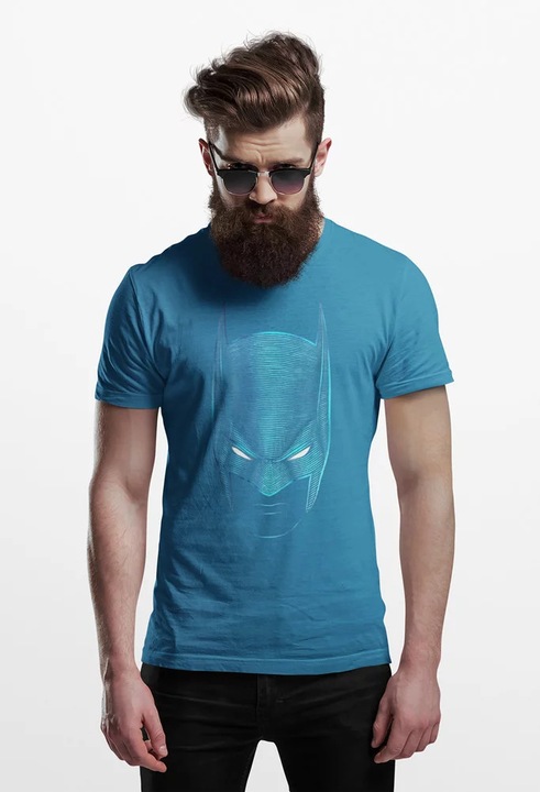 D&B 150 Unisex Polo, MO00090 Batman Kek, Zafír kék