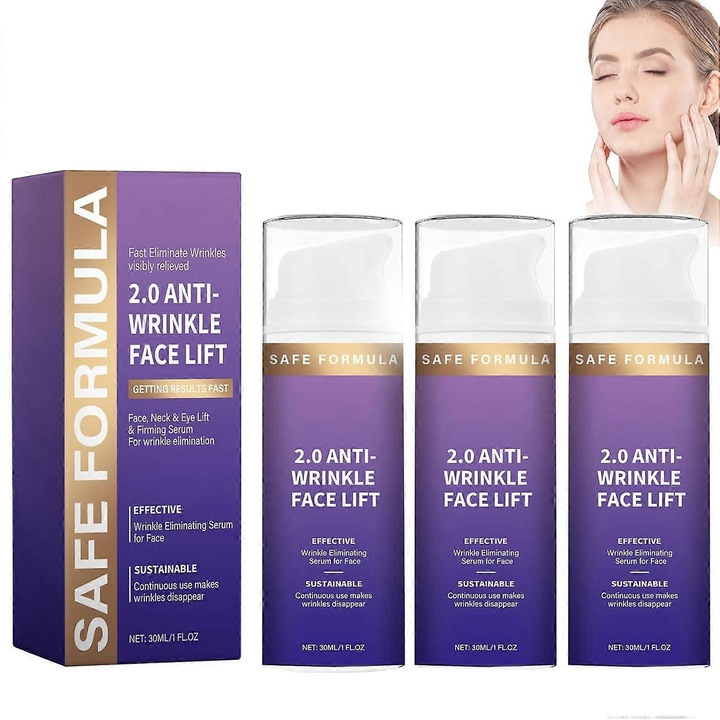 Feszesítő szemkörnyékápoló krém, 30ml, ránctalanító, sötét karikákat csökkentő, 3 darabos készlet