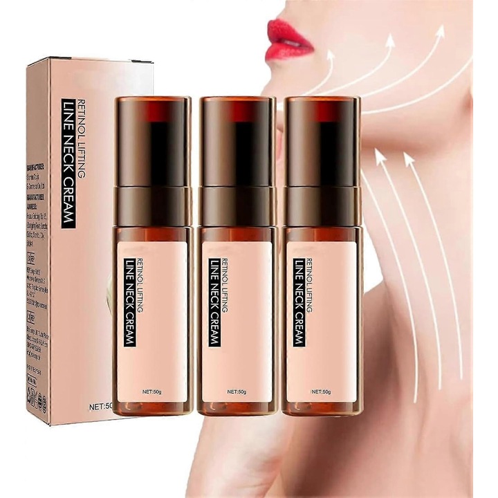 Crema de gat anti-rid cu retinol dublu, set 3 bucati, hidratanta, ferma