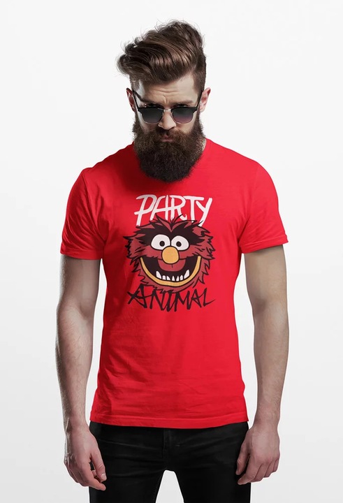 Uniszex polo, D&B 150 MO00095 Party Animal - Meret, Piros