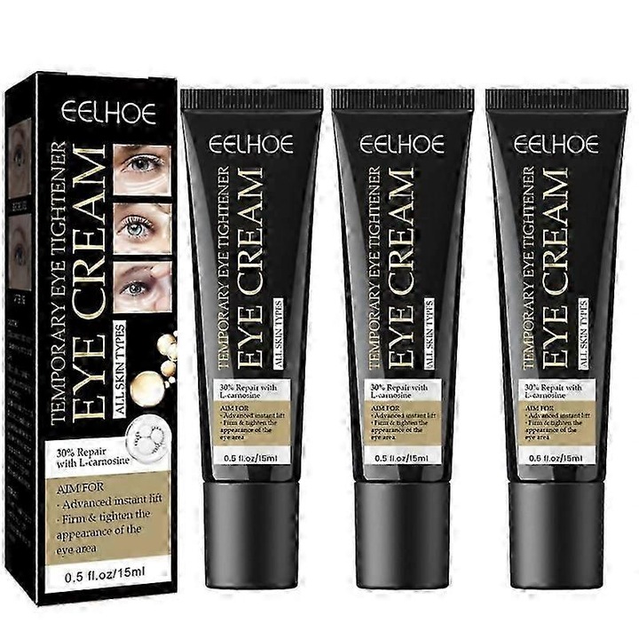 Fermentált szemkörnyékápoló krém, 15 ml, eltünteti a sötét karikákat, hidratál, 3 darabos készlet EELHOE