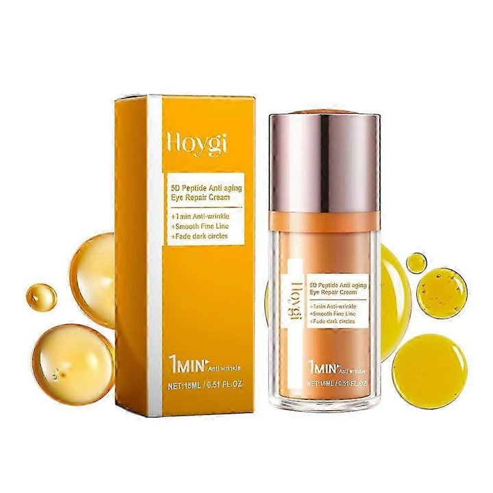 Öregedésgátló szemkörnyékápoló krém 5D Peptid, HOYGI, 15ml, 9.5x3.6x3.6cm