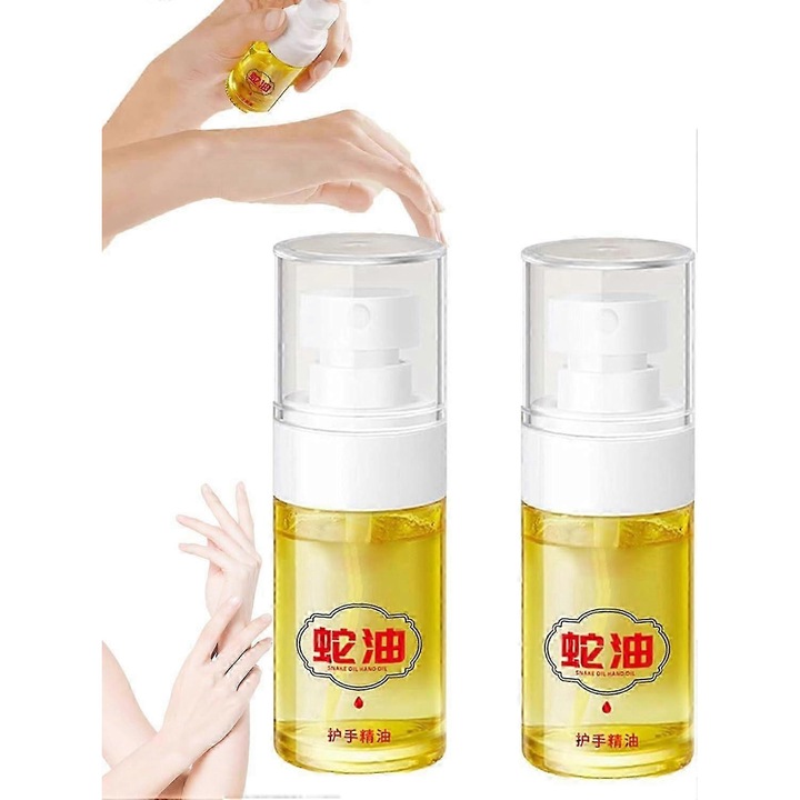 Ulei esential pentru maini Snake Oil, 20ml, hidratant si anti-imbatranire, set 2 piese